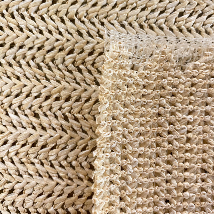 Chevron Basket Weave -  Cream/White