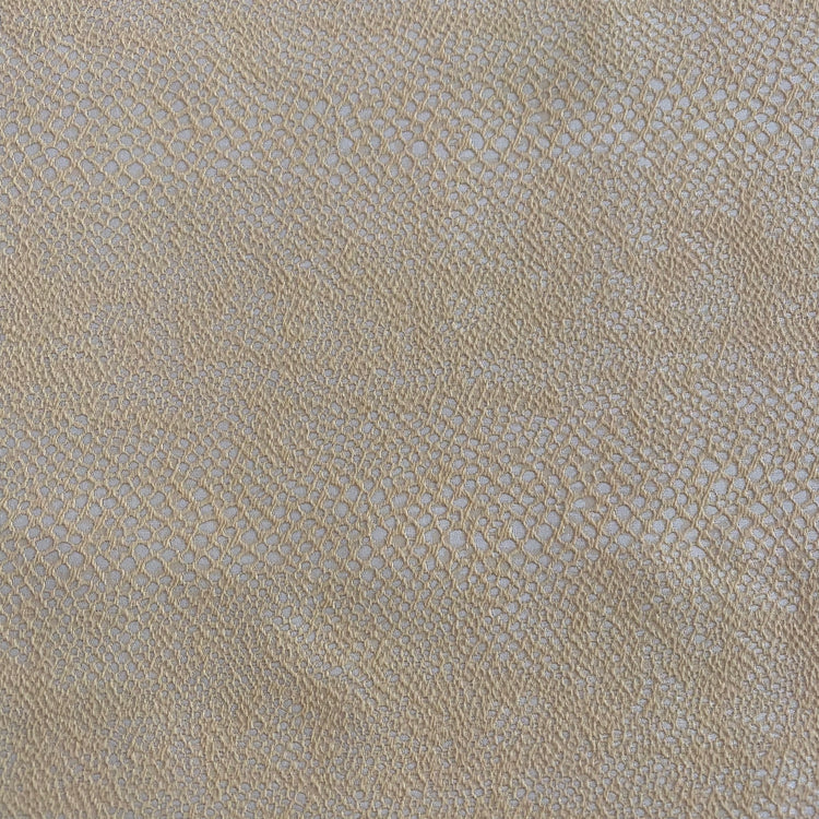 Snake Skin Textured Cotton Blend Jacquard - Moccasin / White