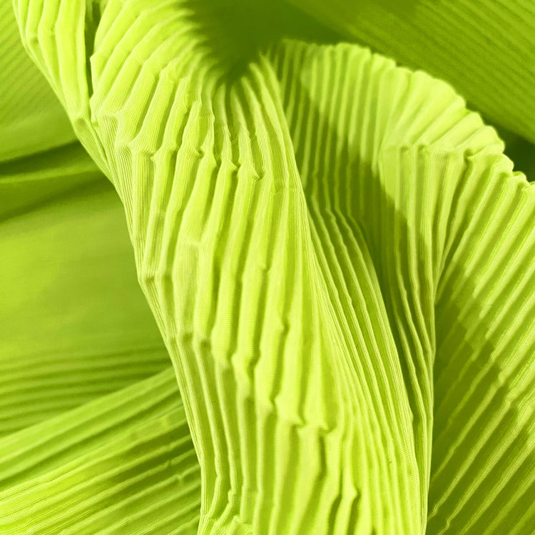 Accordion-Pleated Taffeta - Light Green
