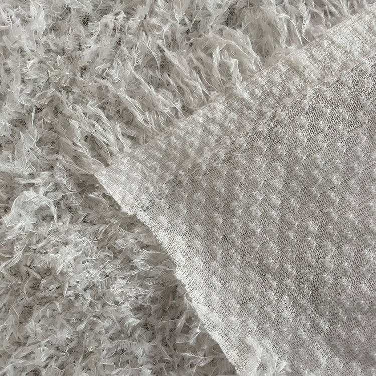 Faux Ostrich Feather Fur - White