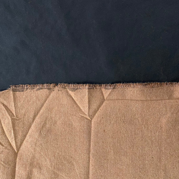 (Remnant) Coated Cotton Blend Broadcloth - Chocolate/Sienna - 0.6m