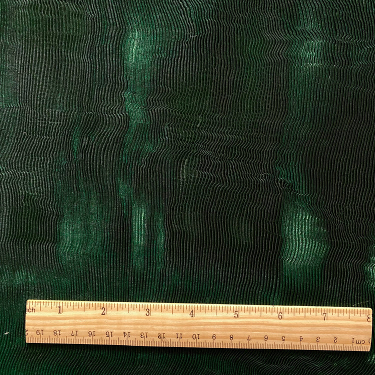 Bonded Plisse Organza - Metallic - Dark Green