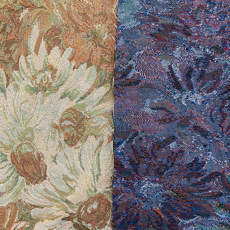 Oil-Painted Floral Tapestry Jacquard - Peru / Pale Green / White