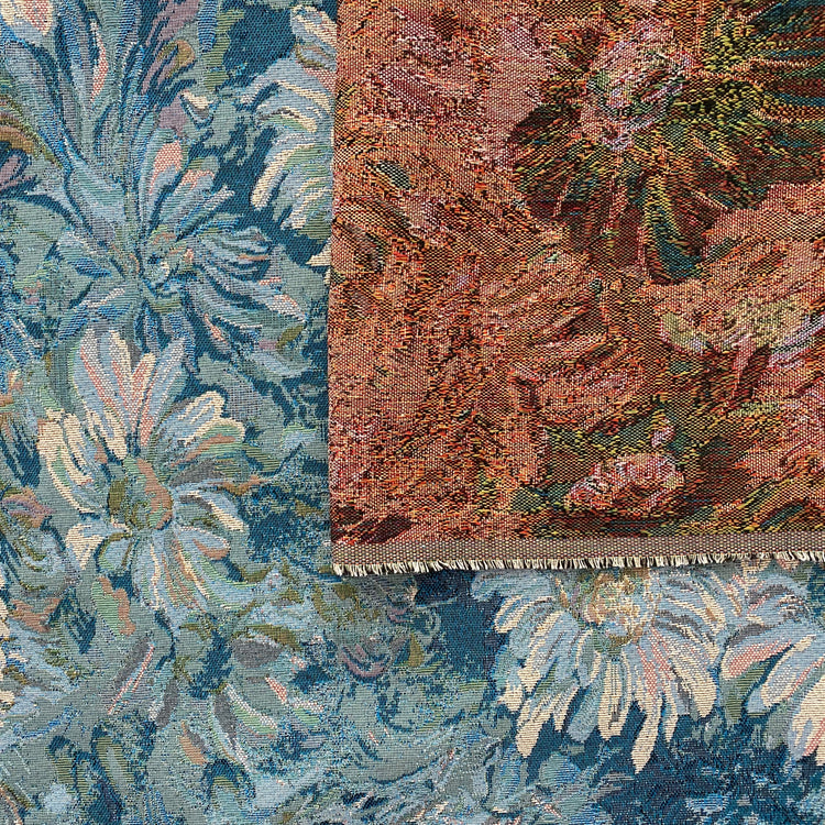Dahlia Jacquard - Aquamarine Tonal