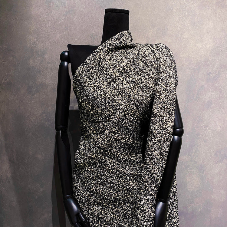 Tweed Bouclé- Wool/Poly/Nylon Blend - Black/White