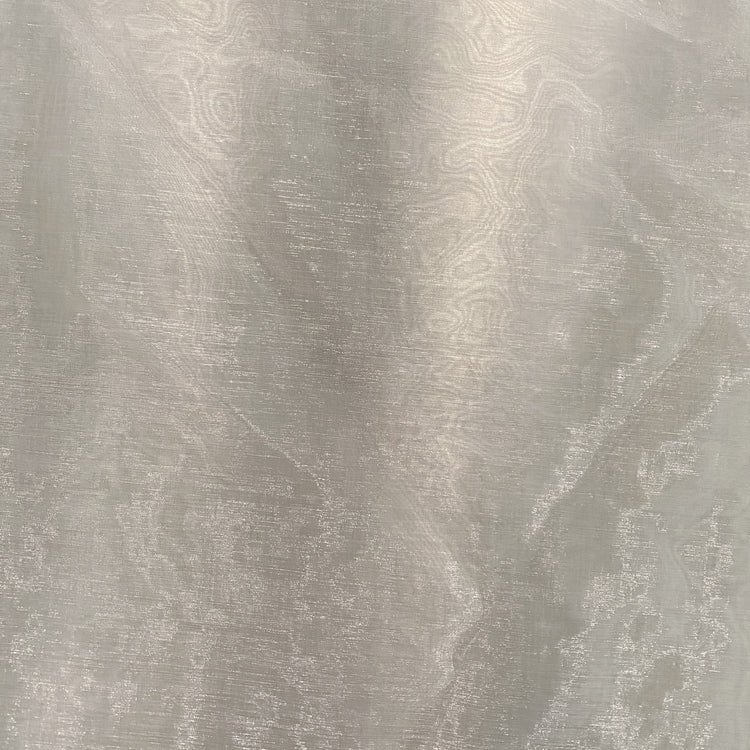 Liquid Steel Organza - White