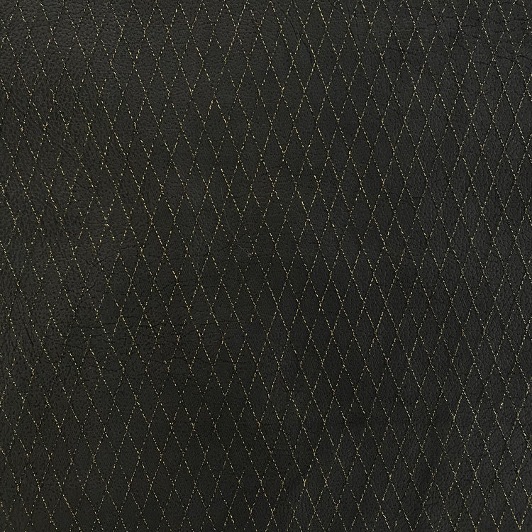 Metallic Diamond Hatch Mesh - Black/Gold