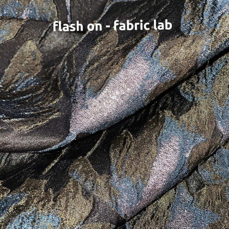 Spring Blossom Brocade - Metallic - Olive