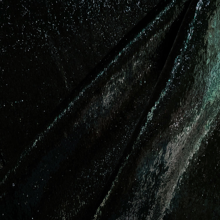 Brushed Metallic Long-pile Velvet - Dark Viridian