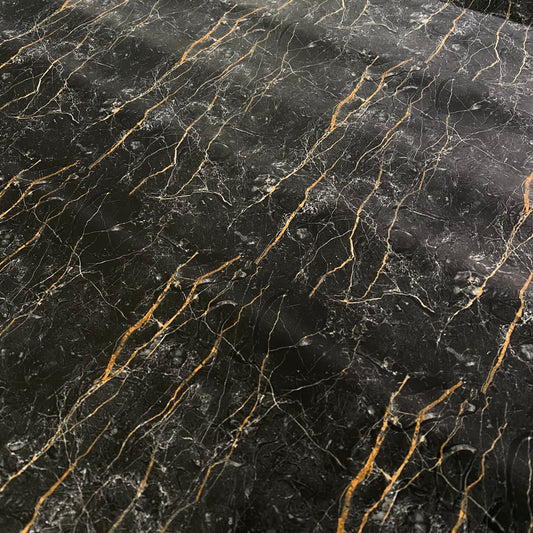 PVC - Gold Leaf Marble Print - Dark Grey/Gold