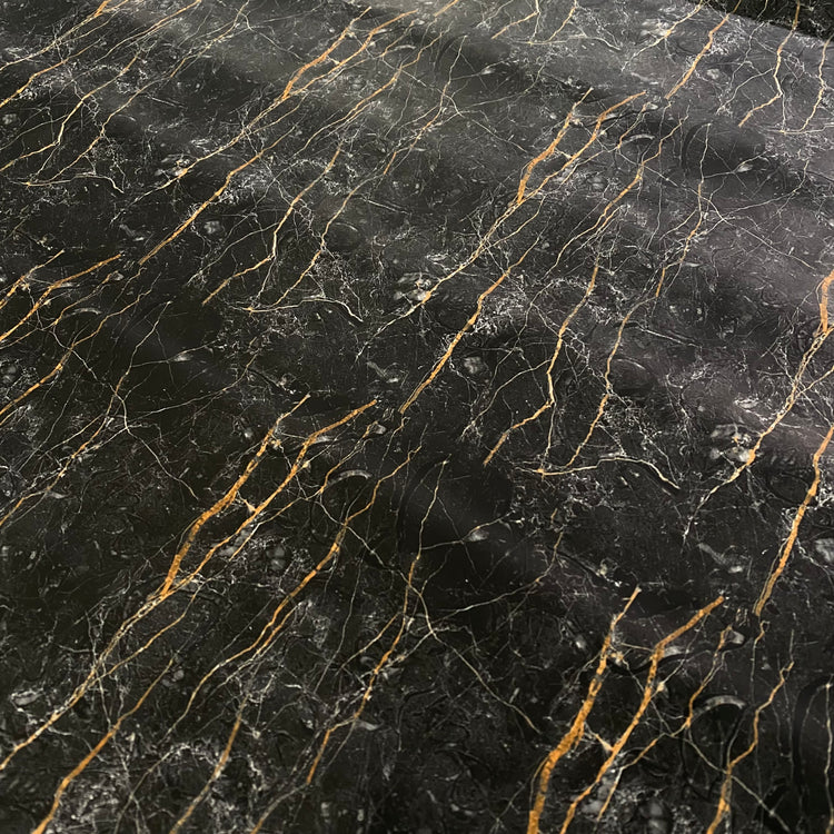 PVC - Gold Leaf Marble Print - Dark Grey/Gold
