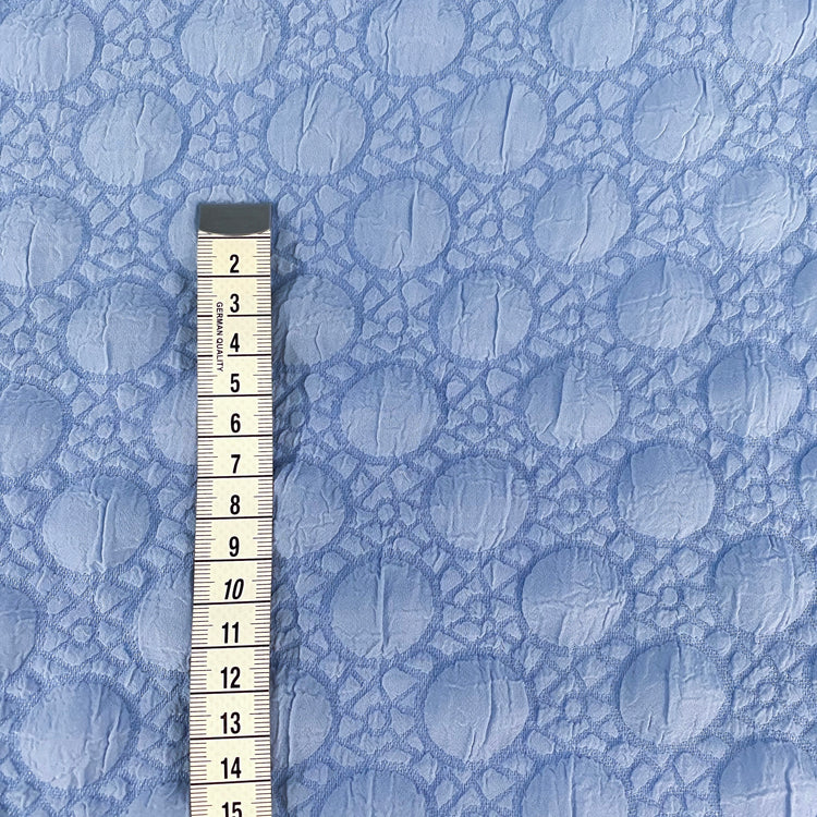 Stretch Bubble-Wrap Double Weave - Light Blue