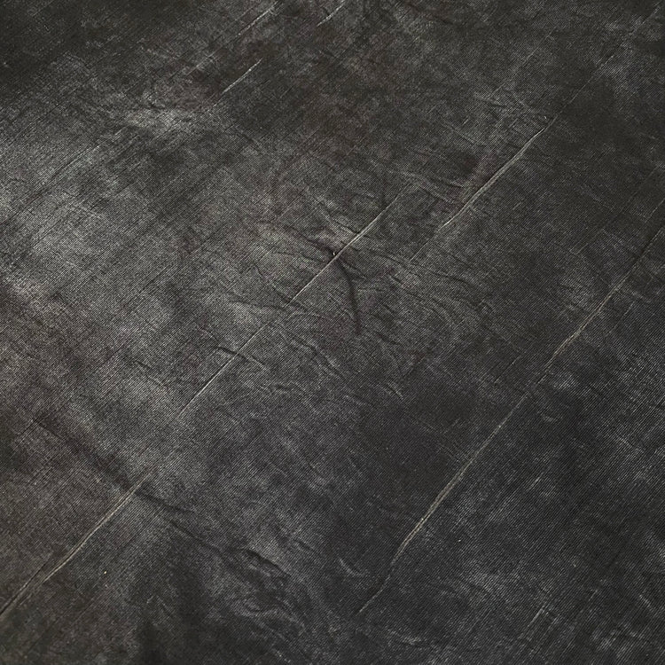 Tarnished Corroded Metallic Organza - Steel / Gunmetal