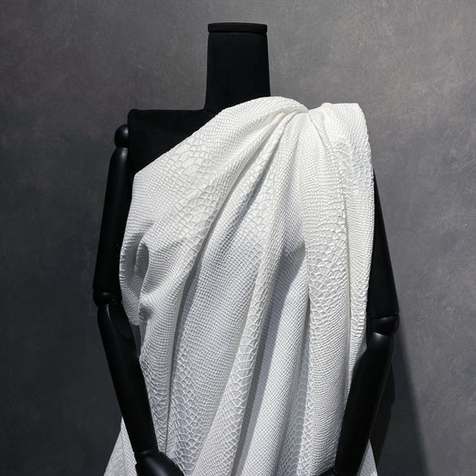 Reptile Raised Dobby Jacquard - White
