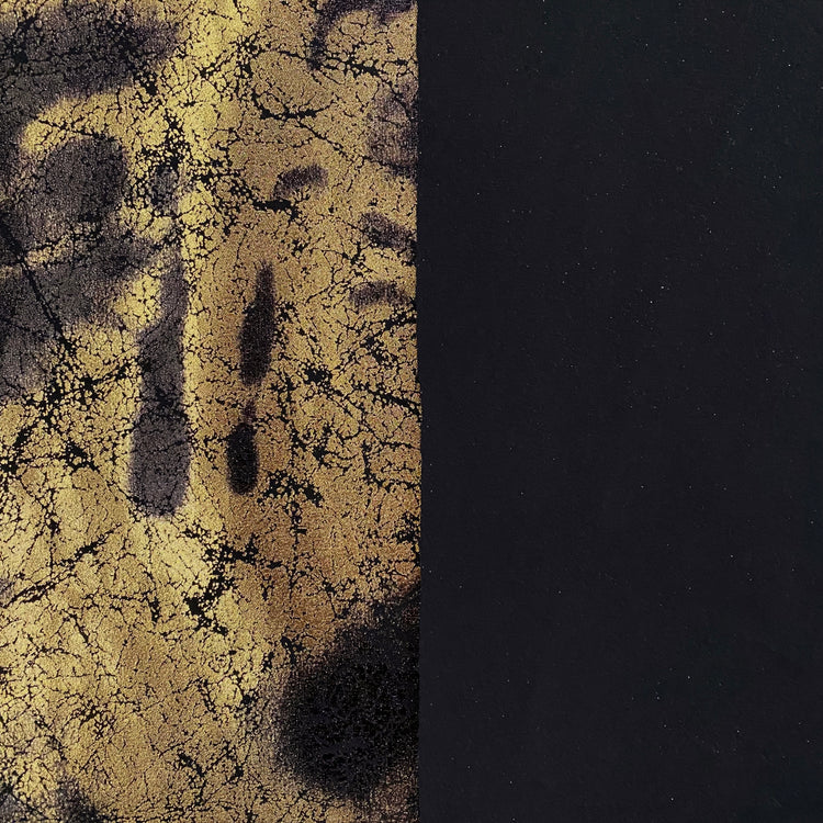 Antiqued Abstract Metallic Foil - Black/Gold