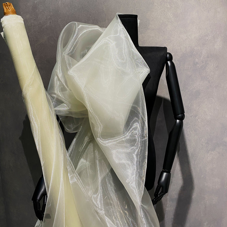 Metallic Organza - Ivory