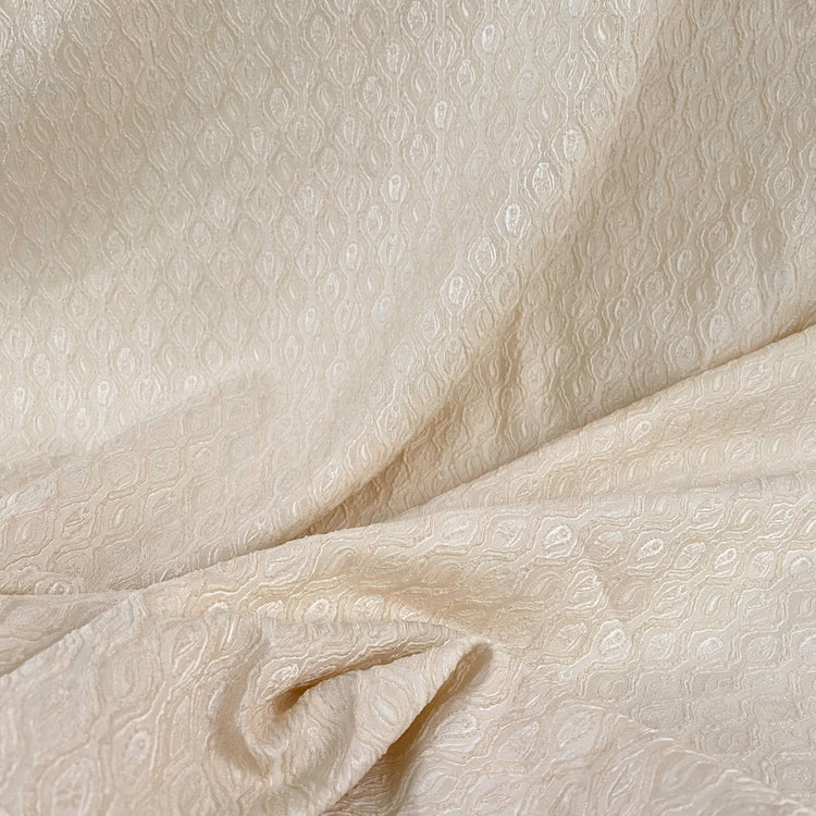 Raised Geometric Jacquard - Creamy White