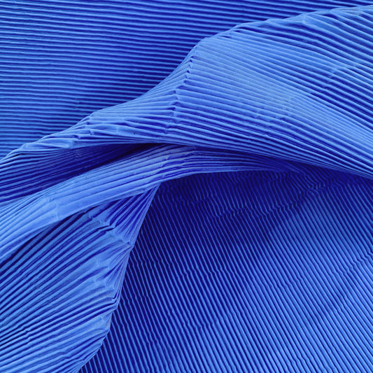 Accordion-Pleated Taffeta - Royal Blue