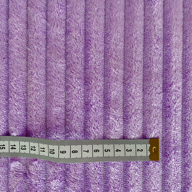 Pelted Striped Faux Fur - Short Pile - Plum Purple