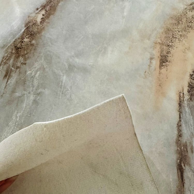 PVC - Wave Vein Marble Print - Wheat/Gainsboro