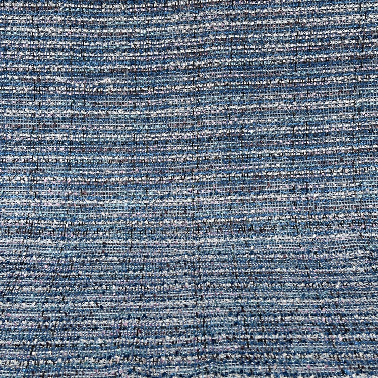 Fancy Yarn Knitted Tweed - Blue