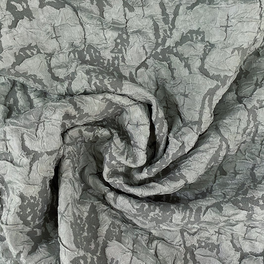 Crinkle Double Weave - Weft-Stretch - Slate Grey
