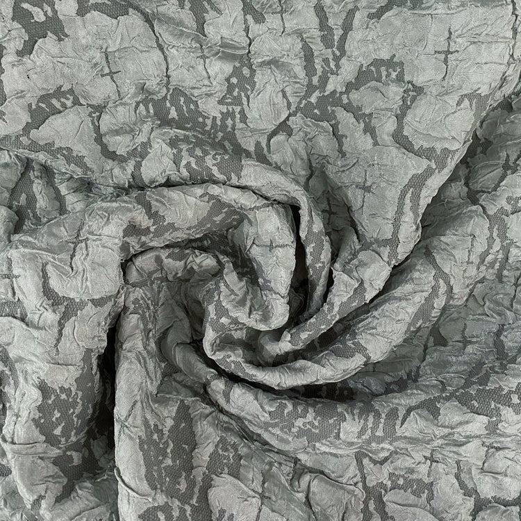 Crinkle Double Weave - Weft-Stretch - Slate Grey