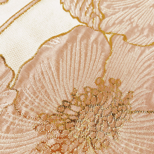 Hibiscus Ripple Brocade - Metallic - Gold/Light Goldenrod