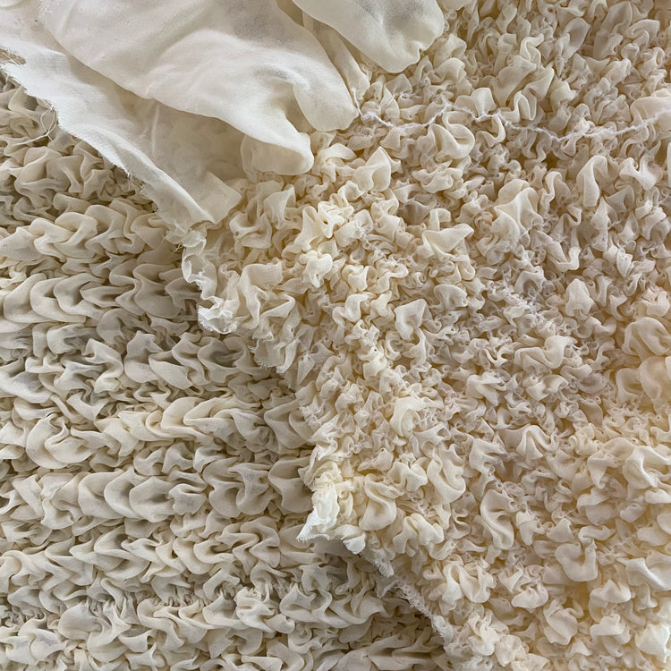 Grid Smocked Chiffon - Light Yellow