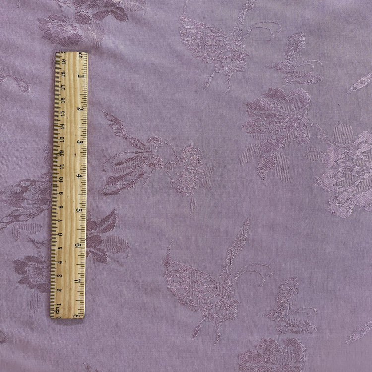 Butterfly Blossom Silk/Cotton Damask - Thistle
