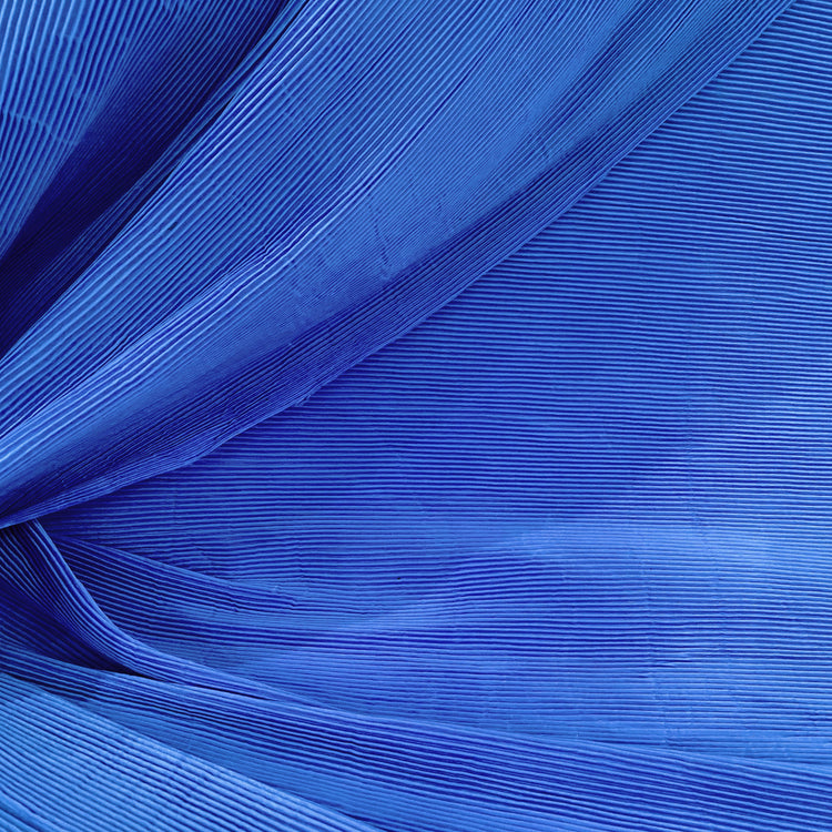 Accordion-Pleated Taffeta - Royal Blue