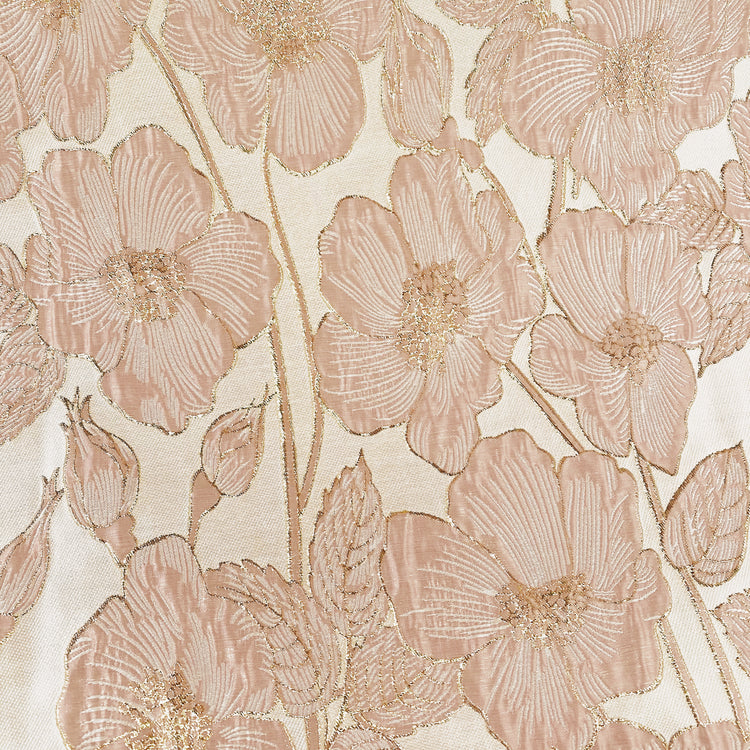 Hibiscus Ripple Brocade - Metallic - Gold/Light Goldenrod