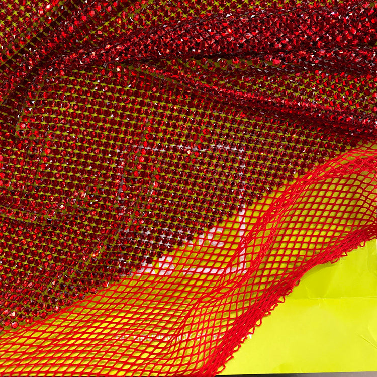 Crystal Glass Mesh - Ruby
