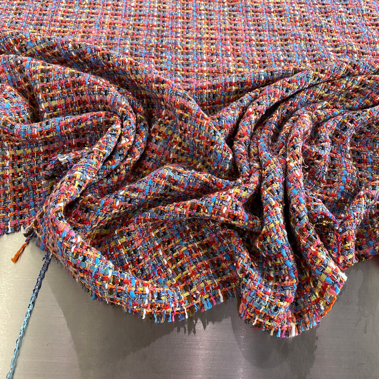 Fancy Yarn Woven Tweed - Pink/Red