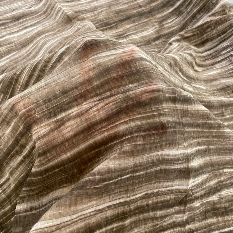 Nature Stripe Cotton Blend - Sienna / Cornsilk