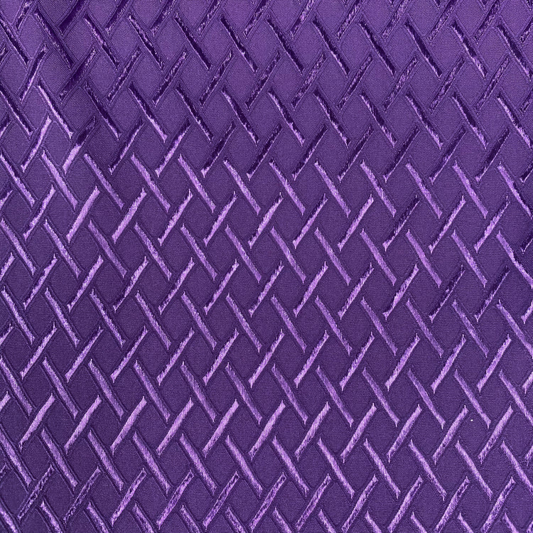 Diamond Hatch Poly/Spandex Damask - Purple