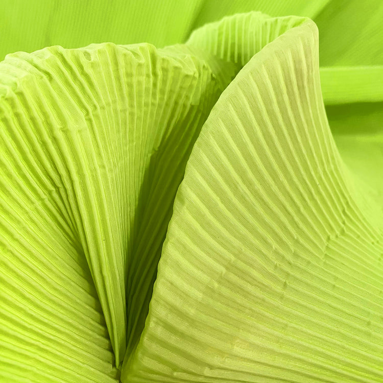 Accordion-Pleated Taffeta - Light Green