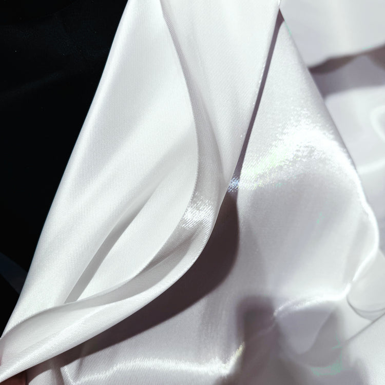 Crystal Nylon Satin - White