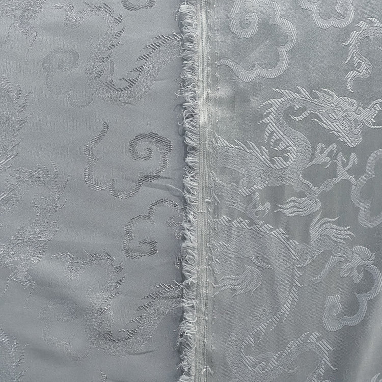 Dragon Satin Damask - Light Grey