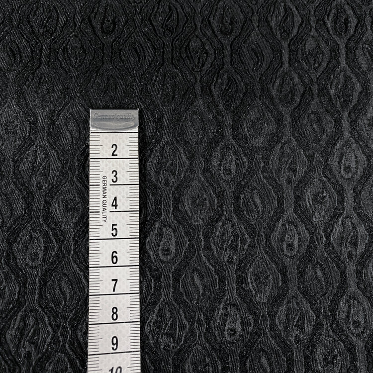 Raised Geometric Jacquard - Black