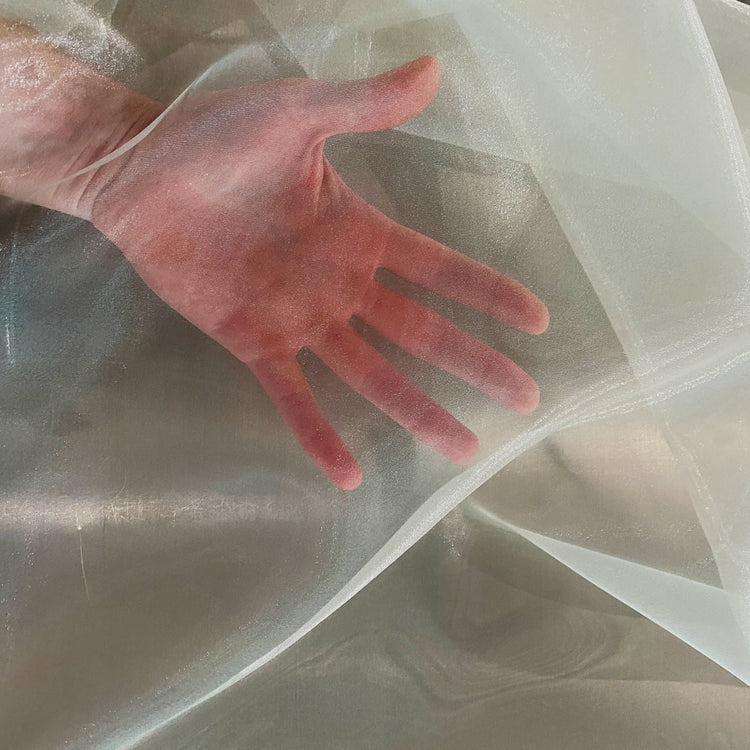 Metallic Organza - Ivory