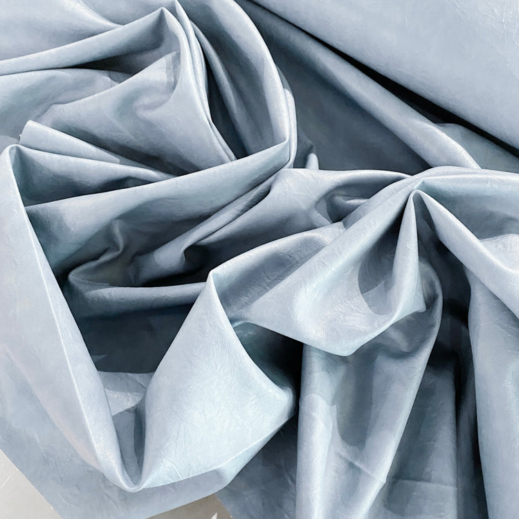 Wrinkle Grain Faux Leather - Sky Blue