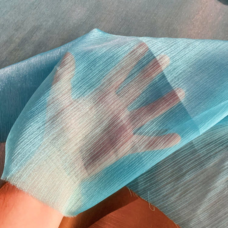 Shimmer Yoryu Chiffon - Medium Turquoise