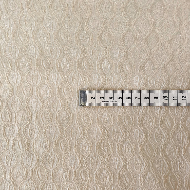 Raised Geometric Jacquard - Creamy White