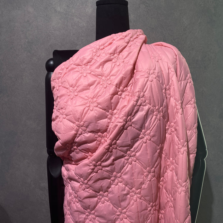 Quilted Polyester Sheeting - Bubblegum Pink