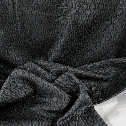 Raised Geometric Jacquard - Black
