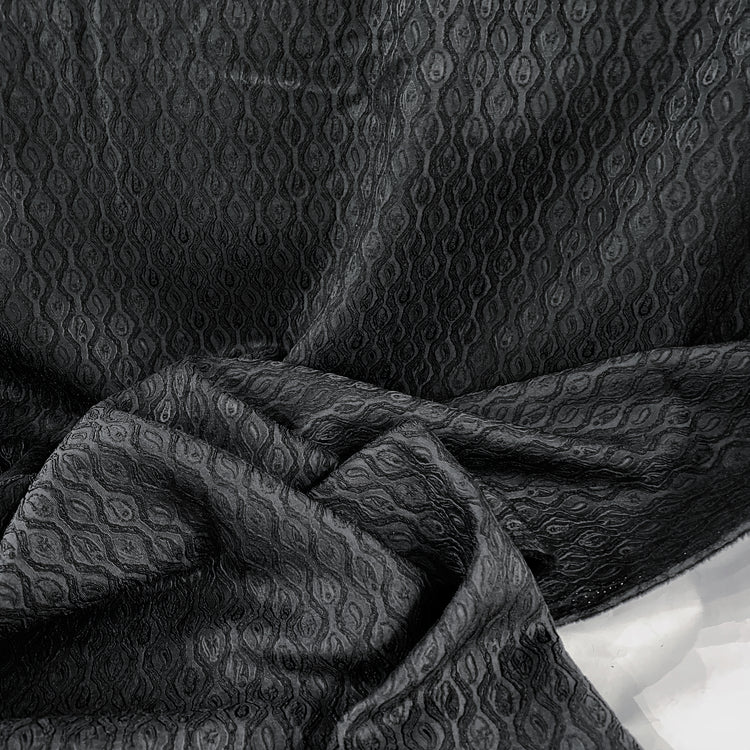 Raised Geometric Jacquard - Black