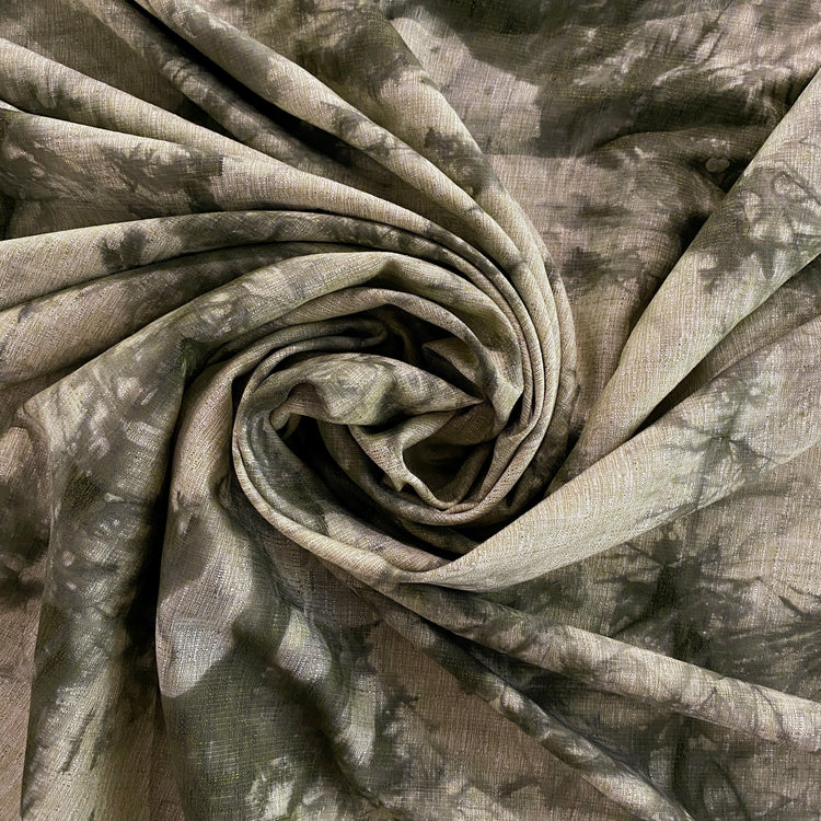 Tie-Dye Stretch Dobby - Pale Goldenrod / Dark Khaki