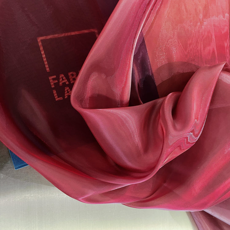 Shimmer Poly/Nylon Organdy (Light Weight Crinoline) - Burgundy