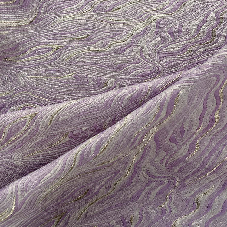 Contour Wave Brocade - Lilac/Silver Metallic